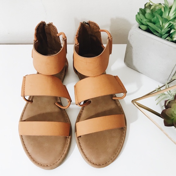 Tan Ankle Strap Sandals - Picture 2 of 5